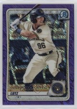 2020 Bowman Chrome Prospects Purple Shimmer Refractor Tristen Lutz #BCP-187 s7f