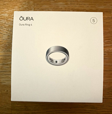ŌURA Oura Ring 4 Smart Ring Size 5 Brushed Silver