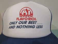 VTG FARMER AG TRUCKER HAT FLAV-O-RICH FOAM PANEL  MESH SNAPBACK BY YUPOONG
