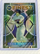 1995 TOPPS FINEST BASEBALL REFRACTOR CHUCK KNOBLAUCH WITH COATING