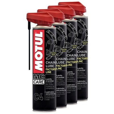 Kettenspray MC CARE C4 Chain Lube Factory Line Motul 4 X 400 ml Kette Ketten