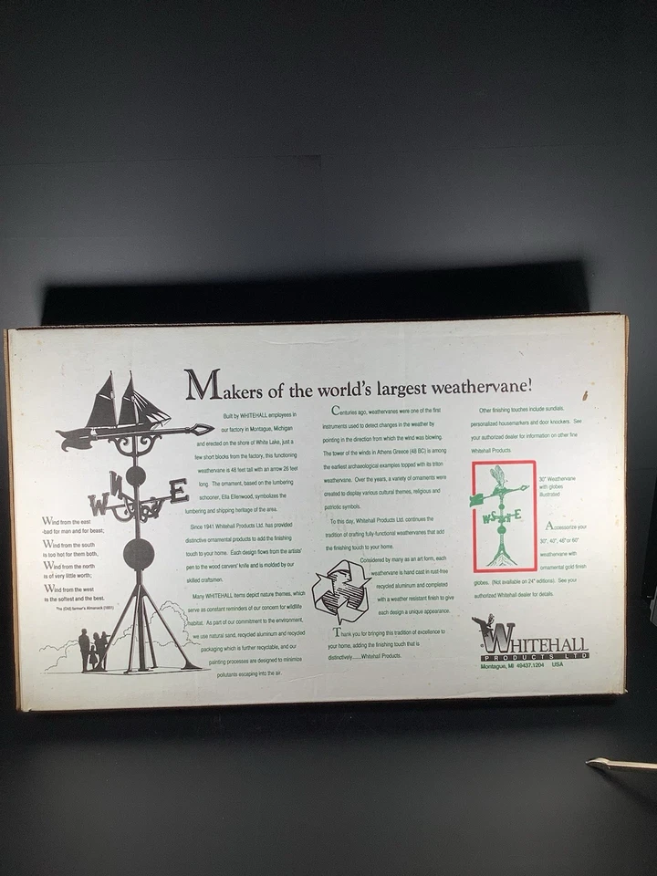 Veleta de hierro salmón/trucha Whitehall Productions RARA nueva en caja Foto 2 de 3