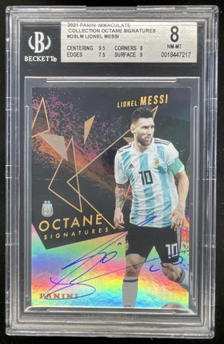 2021 Immaculate Collection Octane Signatures #OS-LM Lionel Messi Auto BGS 8