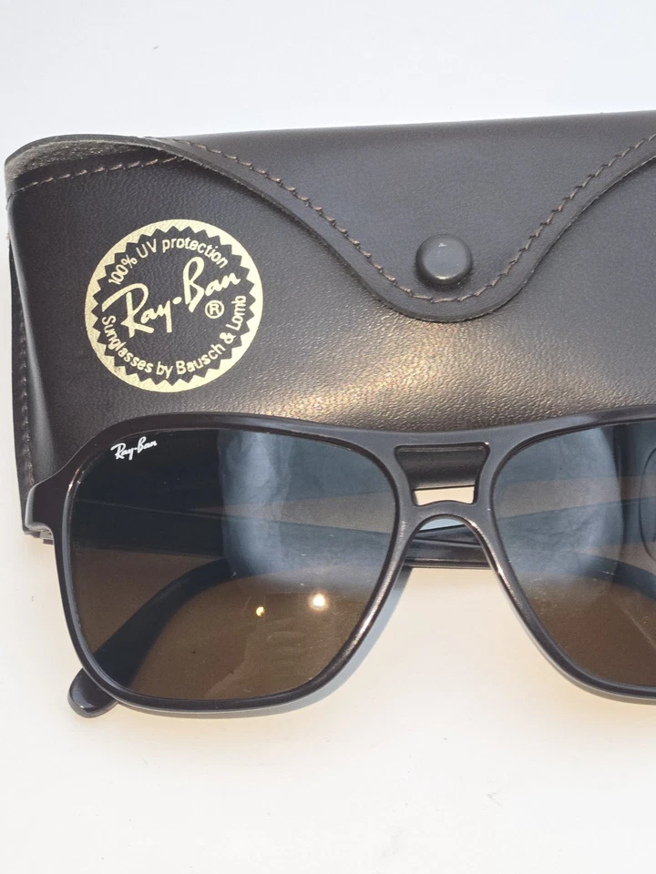VINTAGE B&L RAY BAN France Brown SKI SUNGLASSES w/ Original Case - Image 2 of 4