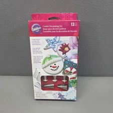 Christmas Cookie Wilton 13-piece Decorating Set New Icing Piping Tip Bag Stencil