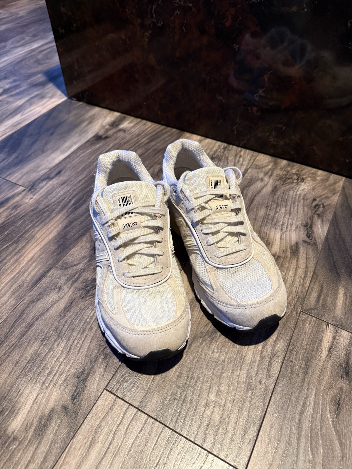 New Balance x Stussy 990v4 990 V4 2017 Made in USA White Cream Vintage 8.5 thumbnail 5