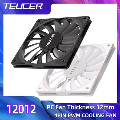 TE-12012 Ultra-thin Cooling Fan 120x120x12mm Ultra-thin Size Low Noise 4PIN PWM 