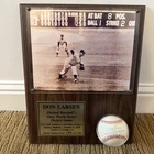 DON LARSEN ONLY WS PERFECT GAME SIGNED BASEBALL STACKS OF PLAQUES INC. FRAMED