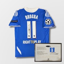 Didier Drogba SIGNED Chelsea 2011/12 Shirt Jersey + COA | Football Gift