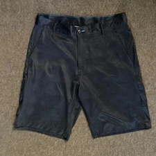 Wave Zone Mens Board Shorts Mesh Lined Swim Trunks Drawstring Black Size 32 EUC