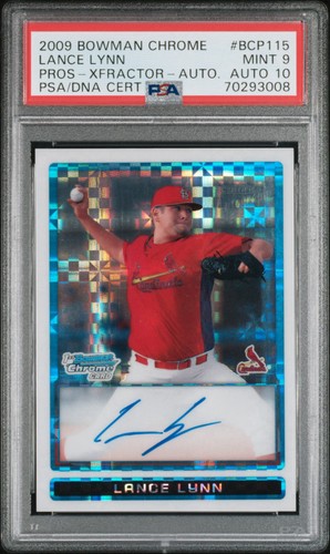 Lance Lynn [Xfractor Autograph] #BCP115 2009 Bowman Chrome Prospects card