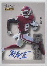 2022 Wild Card MATTE Auto Silver - Silver Foil 65/100 Michael Woods II Auto 2b2