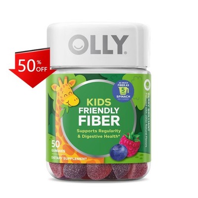 OLLY Kid's Friendly Fiber Multivitamin Gummies - 50ct: Vitamins, 50 Gummy Count
