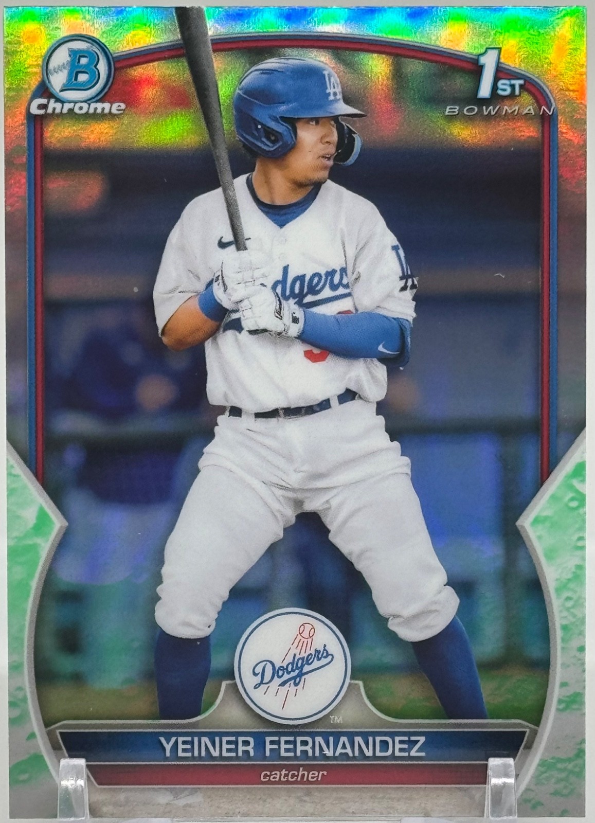 2023 Bowman Yeiner Fernandez Chrome Prospects 1st Lunar Glow Refractor #BCP-138