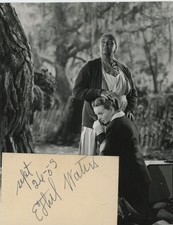 Ethel Waters-Vintage Signed Card w/Photo