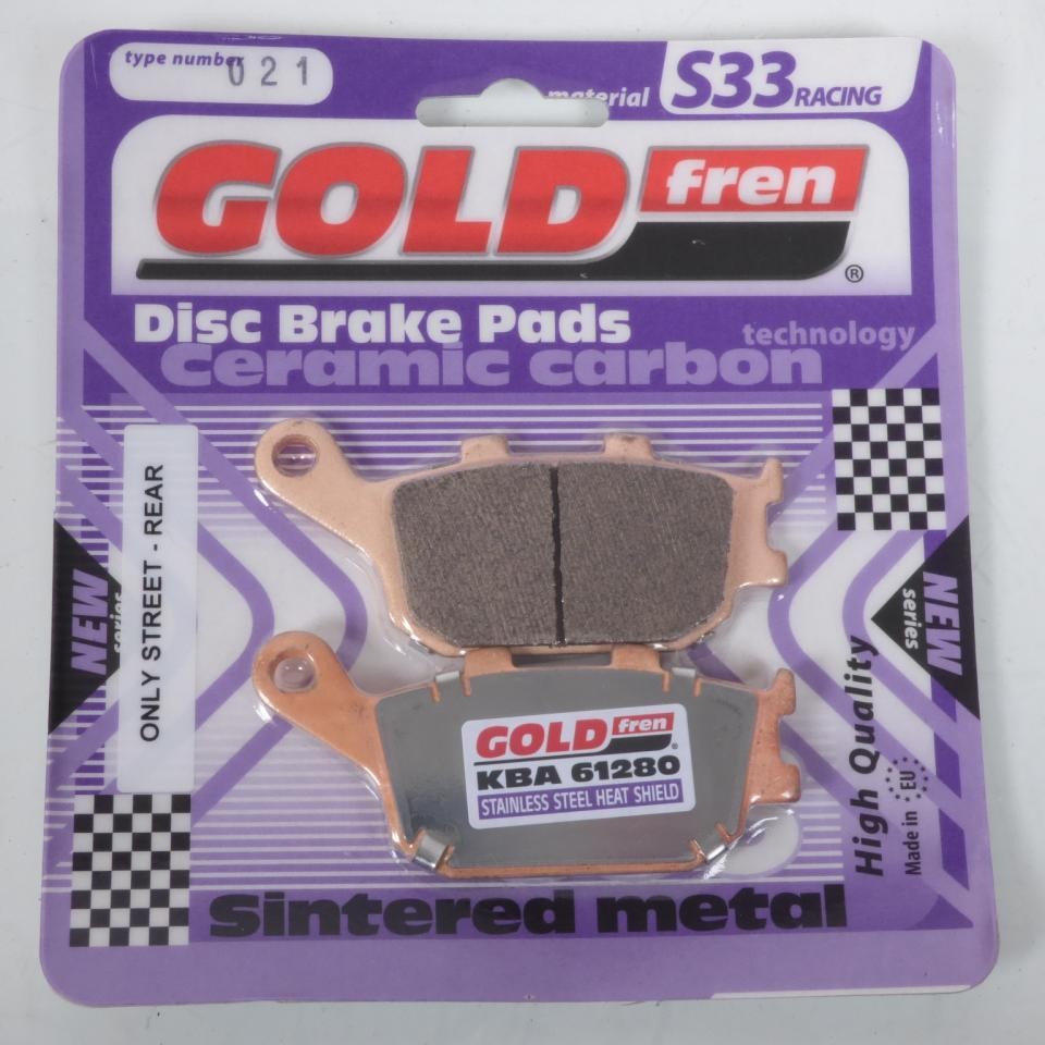 Plaquette de frein Gold Fren arrière pour moto Suzuki SV 650 S de 2003 à 2015