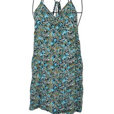 Wild Fable Women's Blue Floral Sleeveless Fit and Flare Dress - Small - NWT