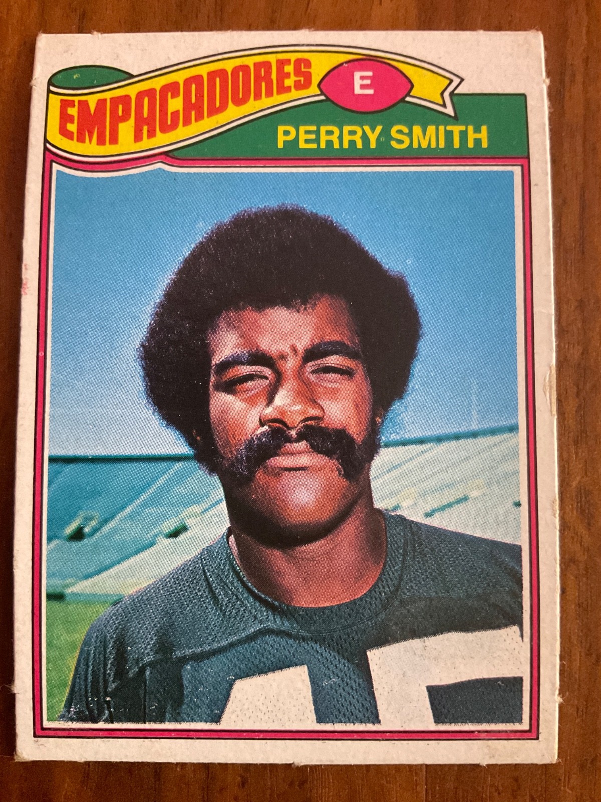 1977 Topps Mexican #253 Perry Smith Green Bay Packers card is a short Print (SP)