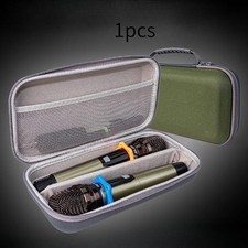 Microphone Hard Case Sturdy Lightweight with Mesh Pocket with Handle Storage