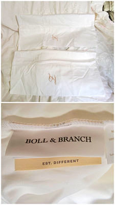 Boll & Branch King Pillowcase Set Of 2 Exelent NWOT 