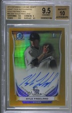 2014 Bowman Draft Gold Refractor 10/50 Kyle Freeland BGS 9.5 GEM MINT Auto f0v