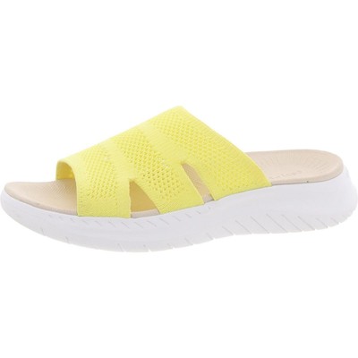 Easy Spirit Womens Deion Yellow Slip On Pool Slides 6 Medium (B,M) BHFO 4814