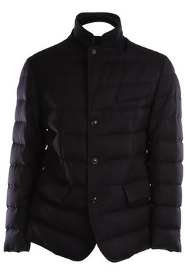 MONCLER MARINEBLAUE WATTIERTE DAUNENJACKE FÜR HERREN IT 52 UK/US BRUSTUMFANG 42