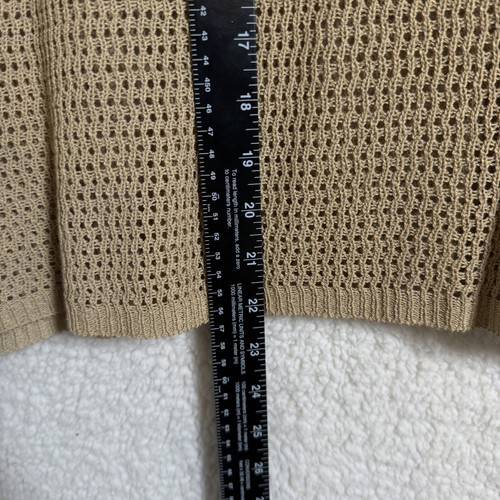 Poles maglione donna maglia media beige scollo a V pullover leggero Francia - Foto 6 di 7