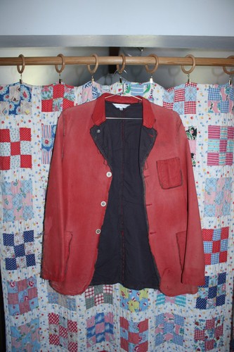 Comme Des Garcons Leather Jacket red Mens size M Used