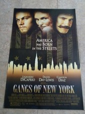 The Gangs of New York - Movie Poster with Day-Lewis, Diaz and DeCaprio