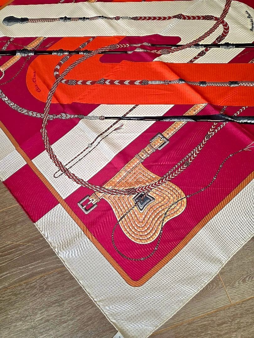 HERMES Silk Scarf Carré 90 CLIC CLAC Double Face … - image 6