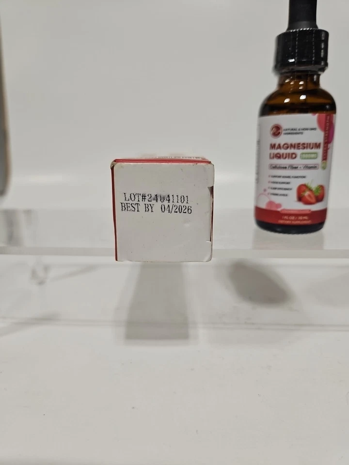 Gotas de magnesio 1000 mg, con fibra de celulosa + vitamina, alivio del estrés, mejora el intestino Foto 3 de 3