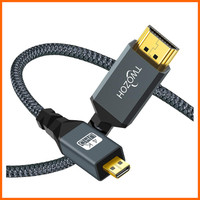 Twozoh Micro Hdmi Kabel 5M, Geflochtenes Hdmi Auf Micro Hdmi Mit 4K 60Hz, 3D