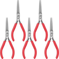 5 Pcs Mini Needle Nose Pliers Bulk 6 Inch Precision Pliers Set With Extra Long T