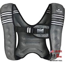 Weighted Vest Weight Vest for Men Women Kids 5/10/16 Lbs Weights, 5 lbs Gray