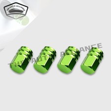 4pcs Aluminum Car Motorcycle Bike Wheel Tire Valve Caps Tyre Rim Stem Green Set