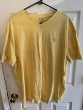 Polo Ralph Lauren Men's L Yellow Cotton Short Sleeve Polo Shirt