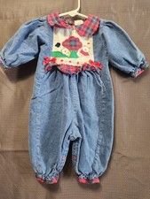 Vintage Buster Brown Black One Piece Jumper Outfit 6-9 Mo USA