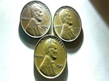 Lincoln Wheat Cents 1942-D, 1942-S, 1945  Lot of Three