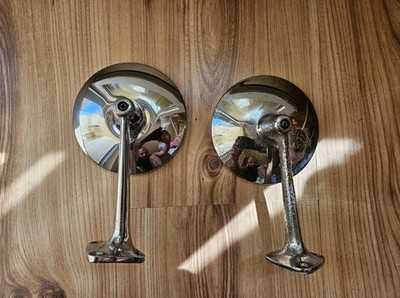 2x Chrom Außenspiegel VAZ 2101 Lada 1200 / 1300 Erste Serie Original Oldtimer