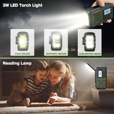 Crank Emergency Radio, Weather Radios5000Mah, Solar Radios with Hand Crank Em...