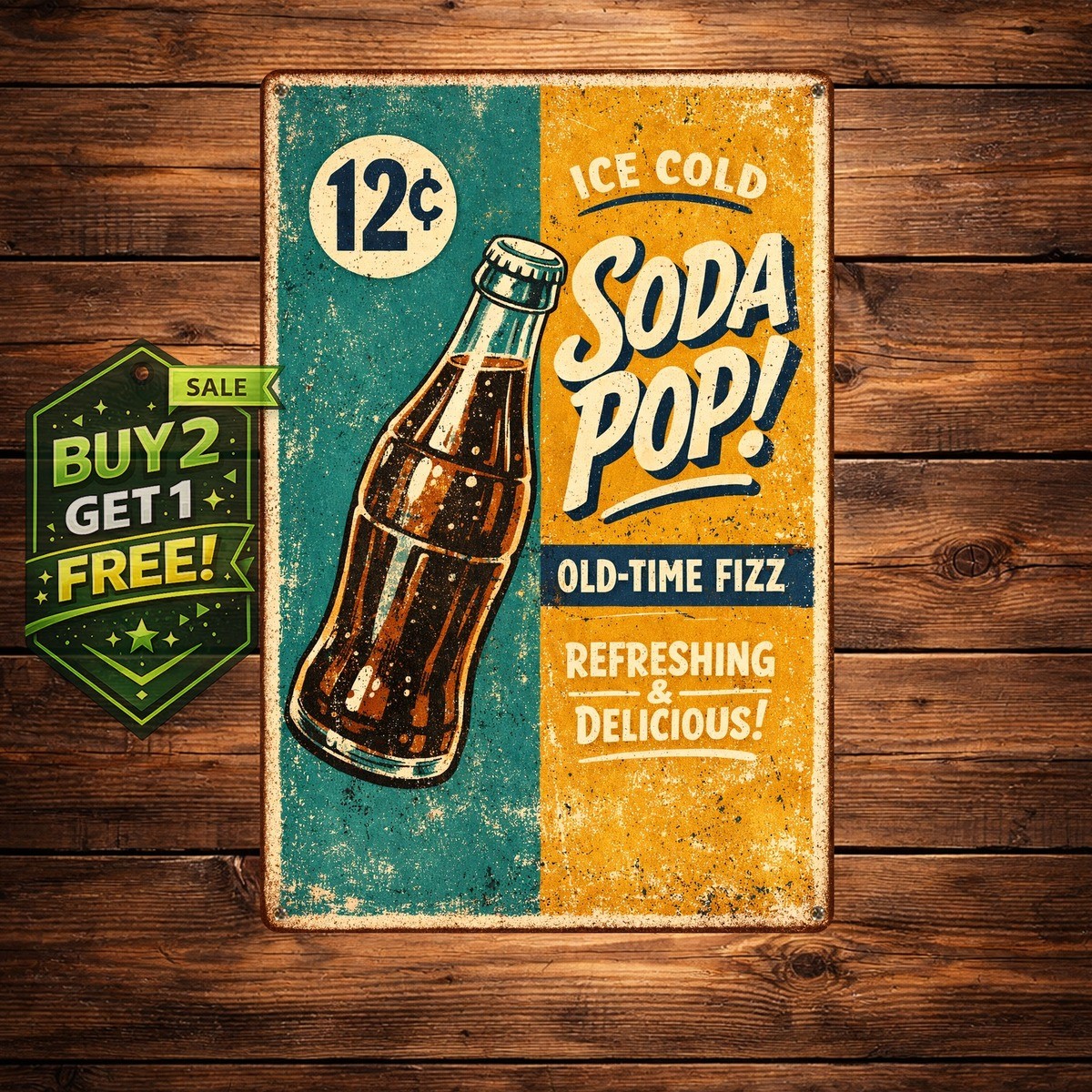 COCA COLA Office Bar Pub Retro Wall Decor Vintage Metal Sign 8x12