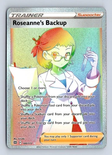 Roseanne's Backup 180/172 Rainbow Rare Brilliant Stars Pokemon NM/M