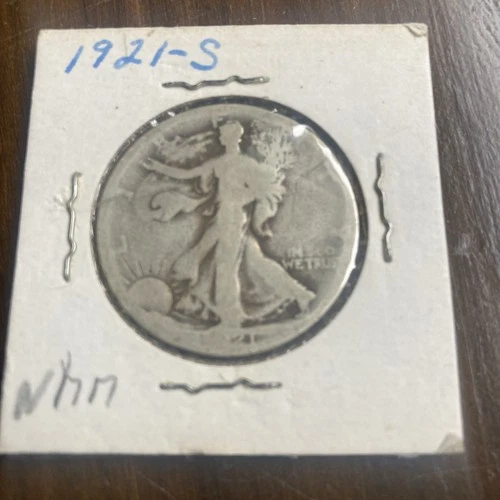 Key-date 1921-s WALKING LIBERTY Half Dollar. #104