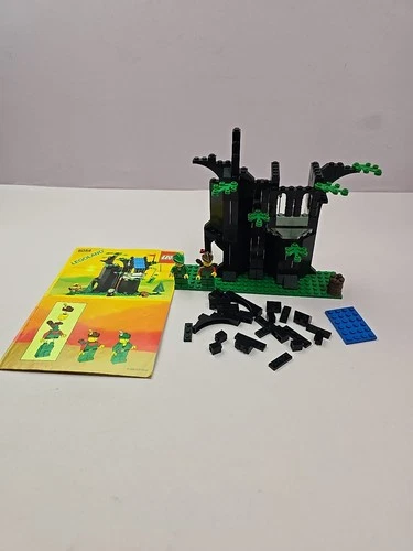 Lego 6054 Castle Dark Forestmen's Hideout Set Vintage Manual & Box 75% Complete
