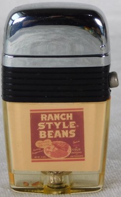 Vintage Ranch Style Beans Ft Worth TX Scripto VU Advertising Lighter Unfired
