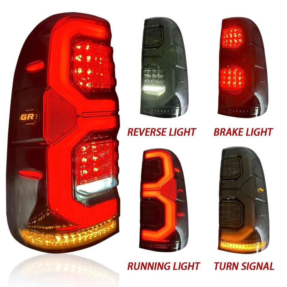 Полностью светодиодные задние фонари в сборе RGB для задних тормозных фонарей Toyota Hilux 2005-2014 годов выпуска - Изображение 3 из 4