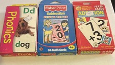 Lot of 3 Flash Cards Phonics Subtraction and Addition items are used.