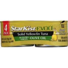 Yellowfin/Light Tuna in Extra Virgin Olive Oil, 4.5 oz, 4 cans