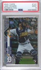 2020 Topps Rainbow Foil Jake Rogers #147 PSA 9 MINT 8d2